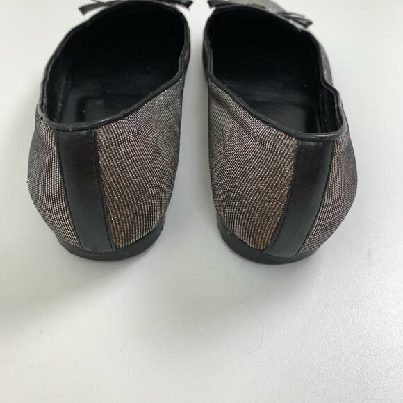BROWN’S Couture Women's METALLIC Bronze Sparkle Glitter Ballet Flats - Picture 3 of 6